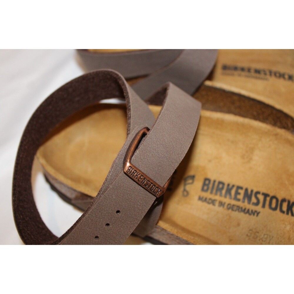Birkenstock Yara Leather Ankle Strap Sandals Mocha NEW Reg Width - Picture 5 of 7